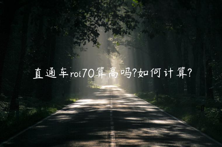 直通車roi70算高嗎?如何計(jì)算?